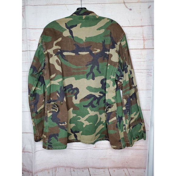Vintage Large Regular Graney U.S. Army Woodland Camouflage Button Up Jacket - Picture 6 of 12